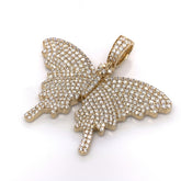4.60 CT. Diamond Butterfly Pendant in 10K Gold - White Carat Diamonds